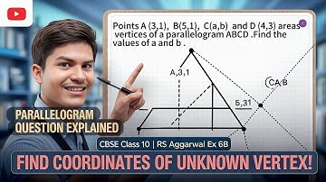Points A (3,1),  B(5,1),  C(a,b)  and D (4,3) are vertices of a parallelogram ABCD .Find the value a