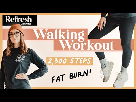 FUN fat-burning WALKING Workout | Walk 1 Mile at home! (Step Counter Included)