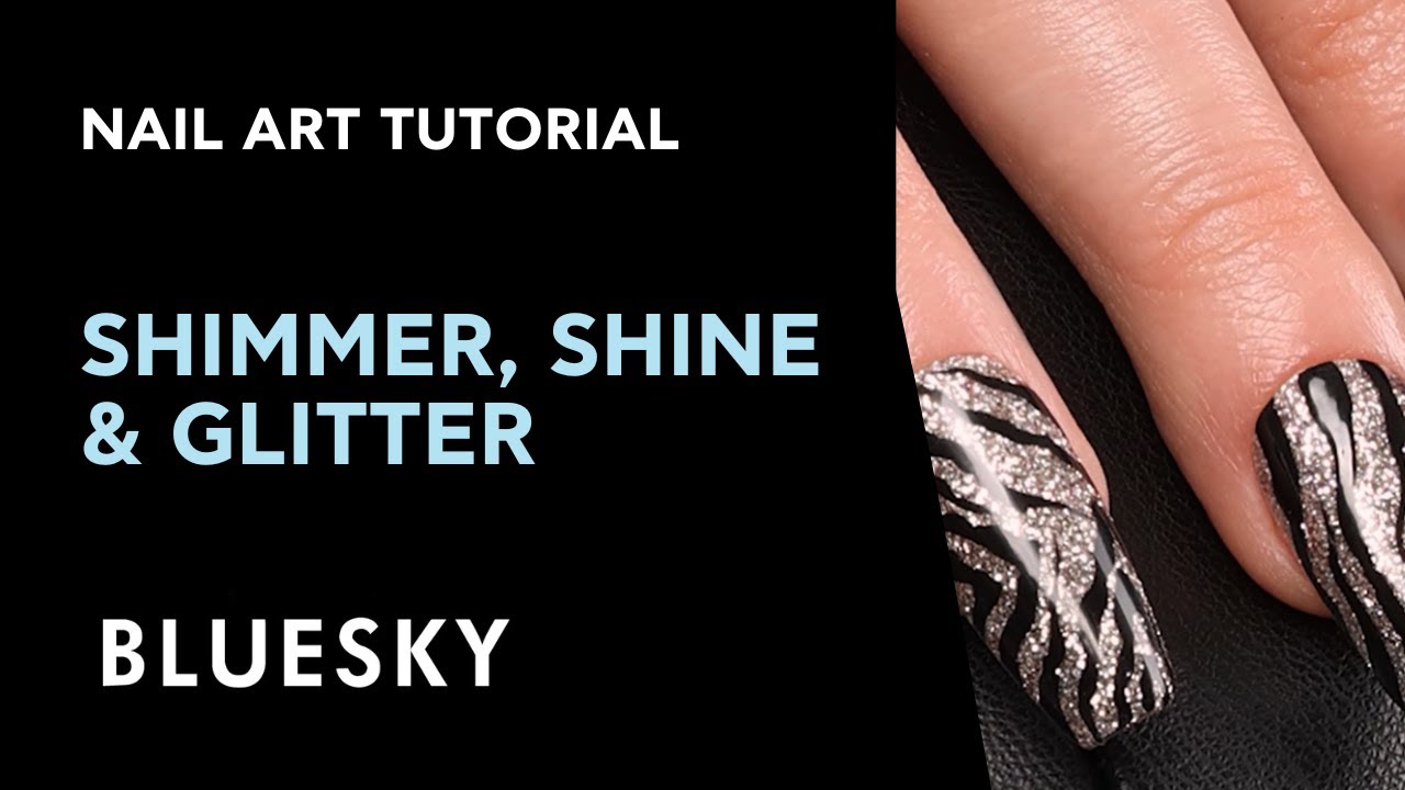 Bold & Festive | Silver Zebra Print Nails | Bluesky Cosmetics