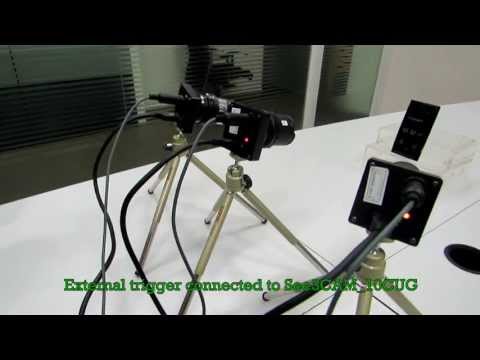 Synchronized image capture using 3 See3CAM_10CUG Global Shutter Cameras