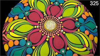 Choose Your Own Colors!  Mandala Rock Painting Tutorial