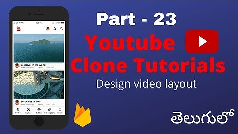 Youtube clone - Design video layout | Android studio tutorials in telugu