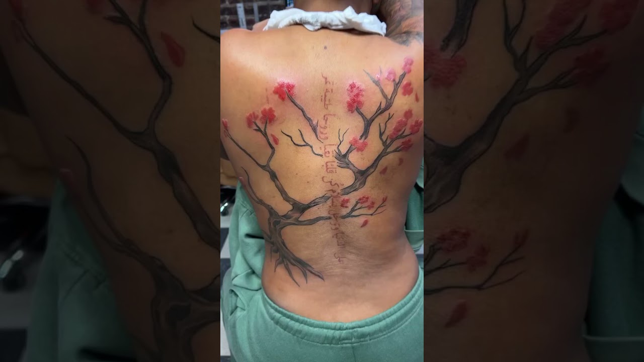 Cherry blossom back piece 