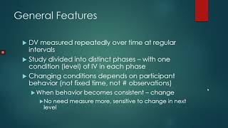 Single Subjects Research Designs