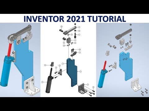 Inventor 2021 Tutorial #196 | Assembly Presentation 3D Modeling Exploded
