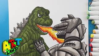 How to Draw Godzilla vs Mechagodzilla 1974