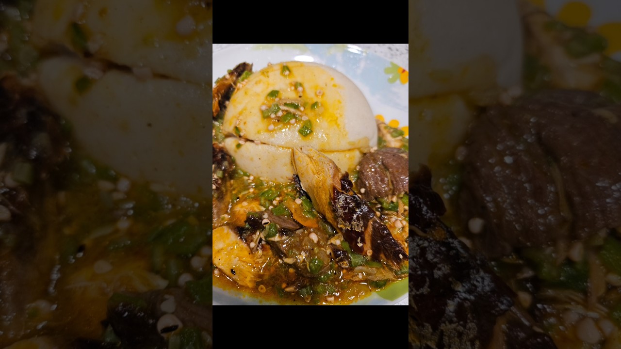 Making okra soup for dinner 