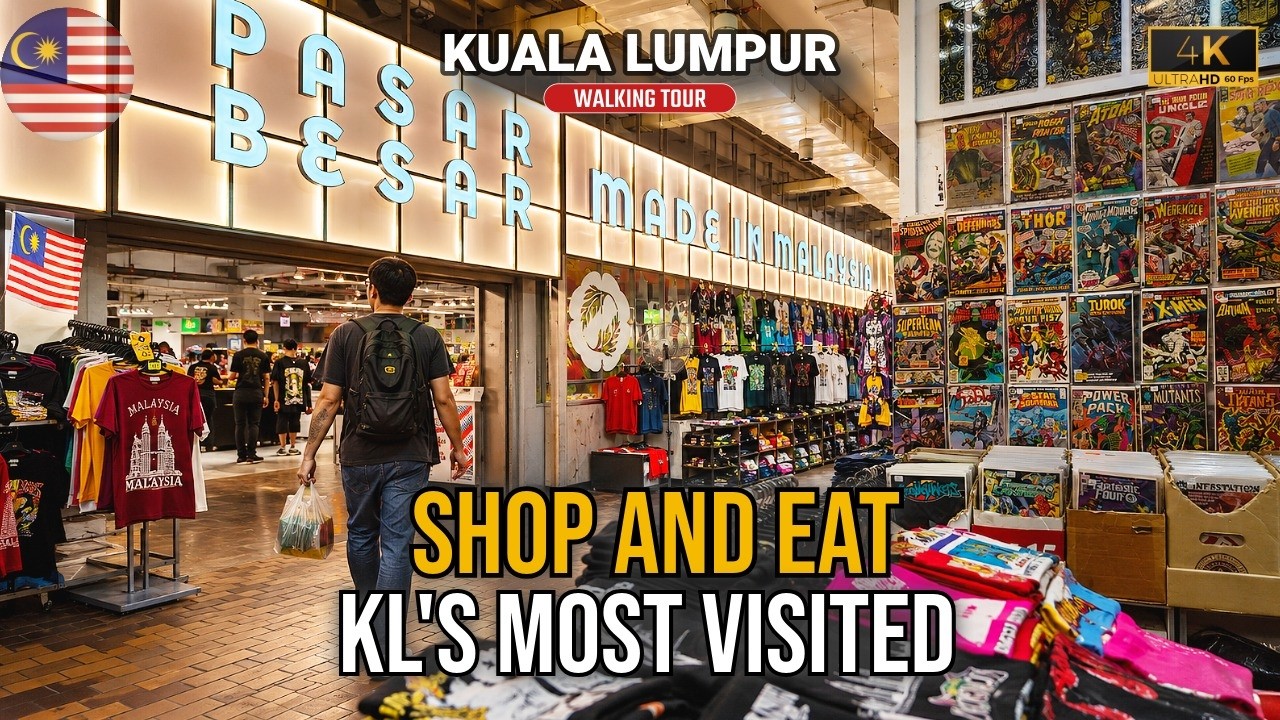Kuala Lumpur #1 Most Visited Market! 🇲🇾 Central Market (Pasar Seni) Walk 4K
