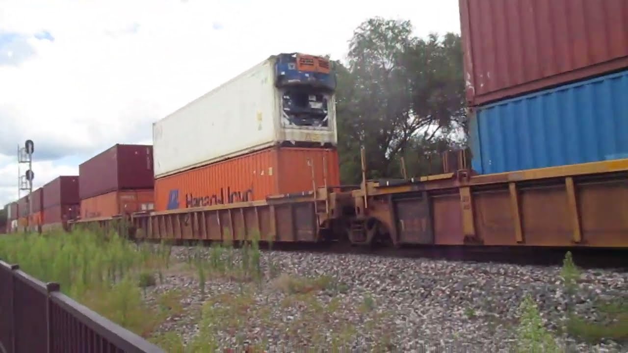 Norfolk Southern eastbound intermodal train in Fostoria Ohio.