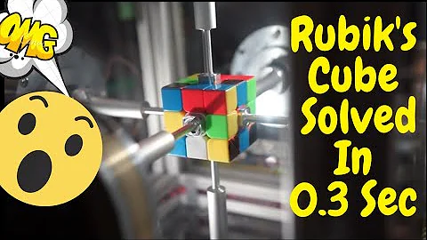 Robotic Machine Solves ANY Rubik's Cube in ONLY 0.3 Seconds | Slow Motion | Rubik's Cube Technique