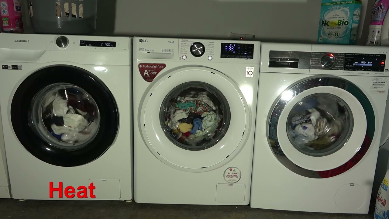 Wash race - Samsung Serie 5+ vs. LG Turbowash 360 vs. Bosch Serie 8 4d / Eco 40-60