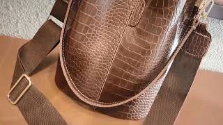 Crocodile Crossbody Bag Women Shoulder Bag Leather Bag Bucket Bag Lady Handbag screenshot 5