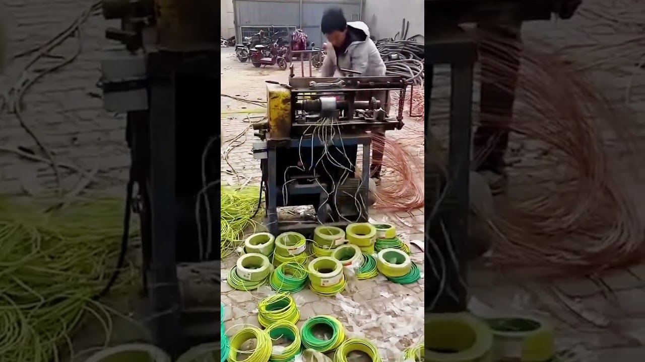 Most Satisfying Copper Wire Stripping Process! 