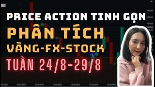 ✅Phân Tích VÀNG-FOREX-STOCK Tuần 24/08-29/08 Theo Phương Pháp Price Action Tinh Gọn | TraderViet
