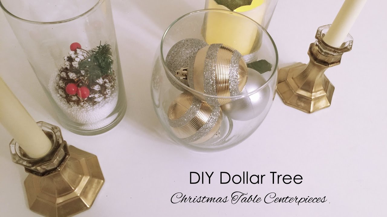 DIY Dollar Tree Christmas Table Centerpieces YouTube