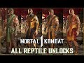 Mortal Kombat 1 - All Reptile Skins and Mastery Rewards Unlocked