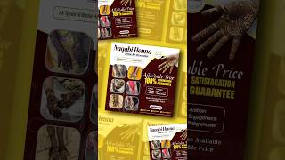 Mehendi business poster design #graphicdesgin #shortsvideo