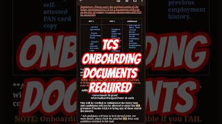 TCS onboarding documents required #tcsonboarding #tcsonboardingrequired #tcsinduction #Tcsjoining