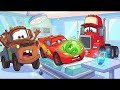 A Monster Worm Crawled Into McQueen His Belly Kept Growing Bigger Bigger Cars Toons Animation 