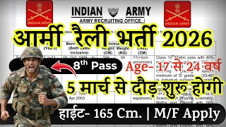 ARMY Open Rally Bharti 2026 Notification | Army New Vacancy 2026 | JAN Rally Bharti Date |10th Pass screenshot 3