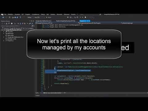 Google My Business API 4.9 in C# - Beginner guide with examples