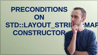 Preconditions on std::layout_stride::mapping's constructor