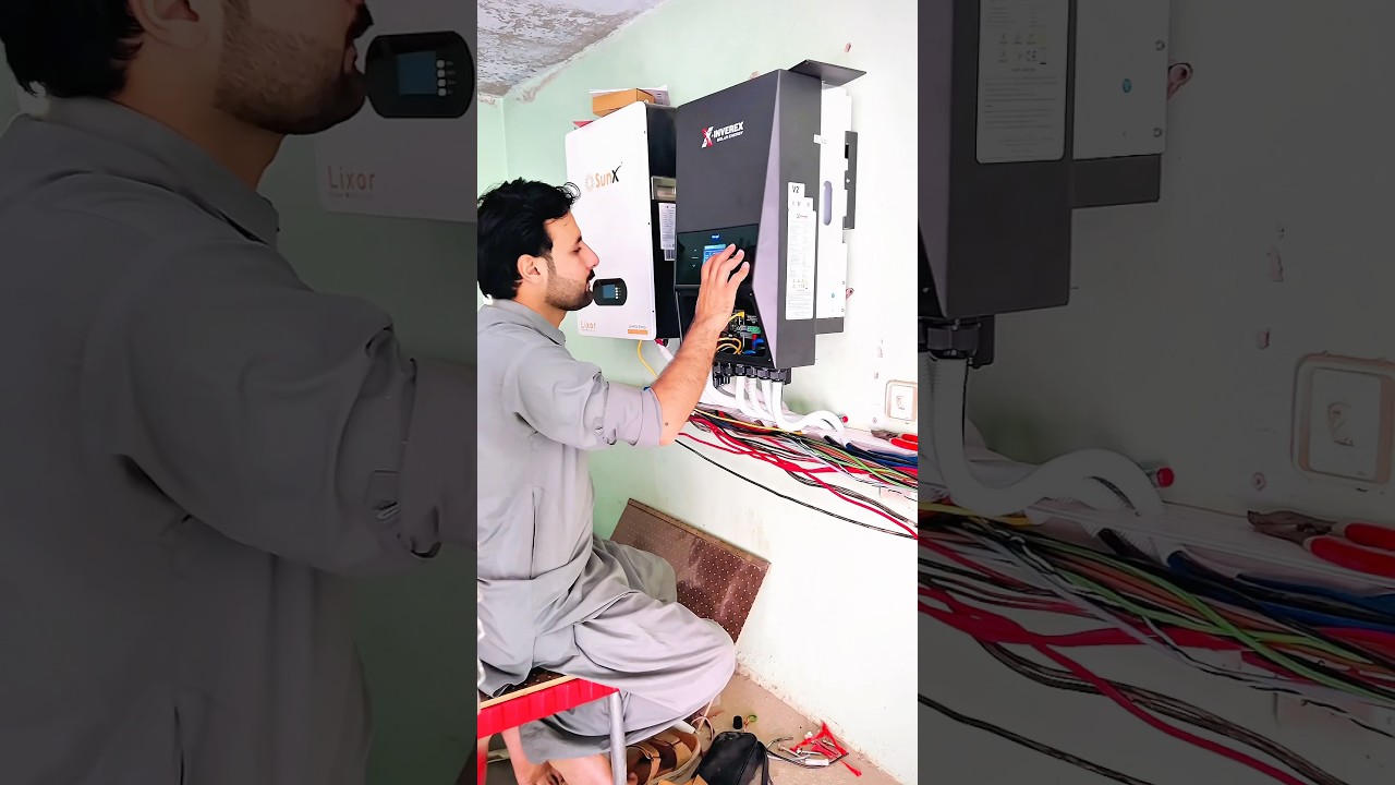 Inverex Nitrox 10kw installation with lithium battery 🔋 