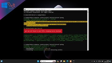 Failed to download laravel/laravel from dist: The zip extension and unzip/7z commands are both miss