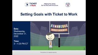 WISE Webinar 2022-12: Setting Goals with Ticket to Work