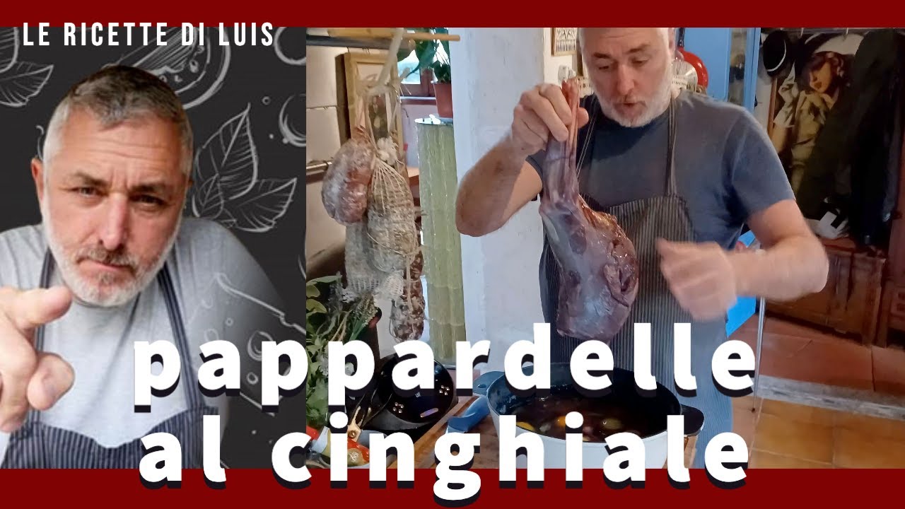 pappardelle al ragu' di cinghiale selvatico - YouTube