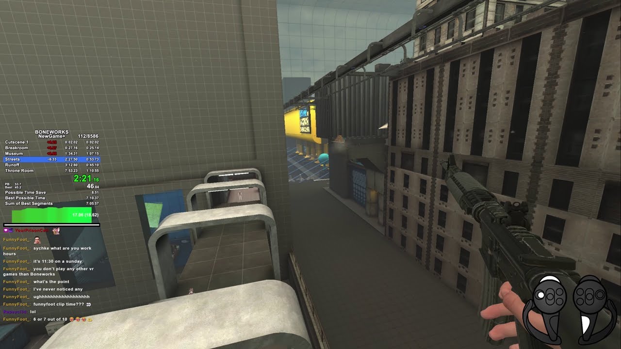 Boneworks Any% NG+ VR Speedrun in 