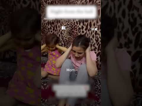 Gaza Children Cry Out Upon Hearing Air Strikes