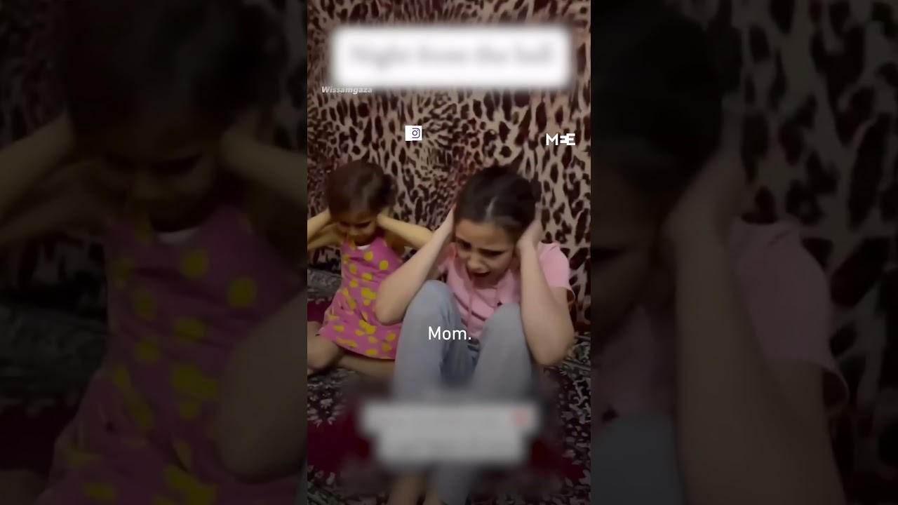 Gaza: Children cry out upon hearing air strikes