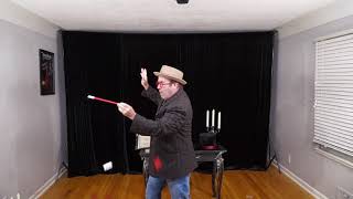 Magic wand goes crazy on a magician