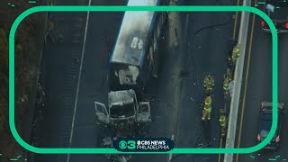 A multi-vehicle accident caused a traffic nightmare on I-95 in Delaware County Monday morning