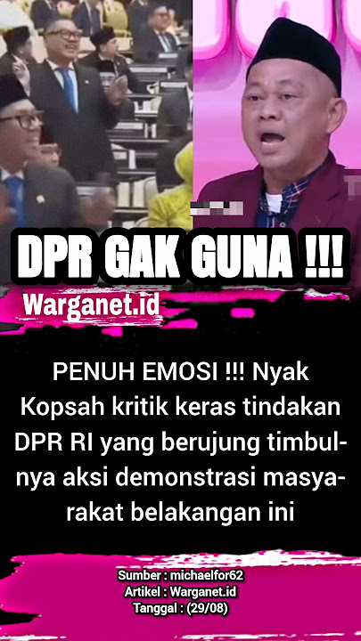 Strong criticism of Nyak Kopsah alias Bang Madun to the DPR RI. 29/08 #nyakkopsah #madunoseng#mad...