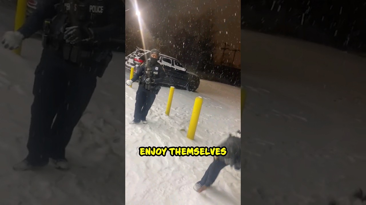 Memphis Cops Enjoy Hilarious Snowball Fight! 😂 