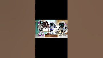 🤖🍫 Two robots make chocolate toast while a third one dances in the kitchen! 😂✨#Robot #Funny #Food