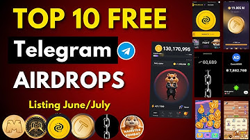 TOP 10 TELEGRAM MINING AIRDROPS || TOP 10 TELEGRAM MINING APPS || Telegram Airdrops Hamster Kombat