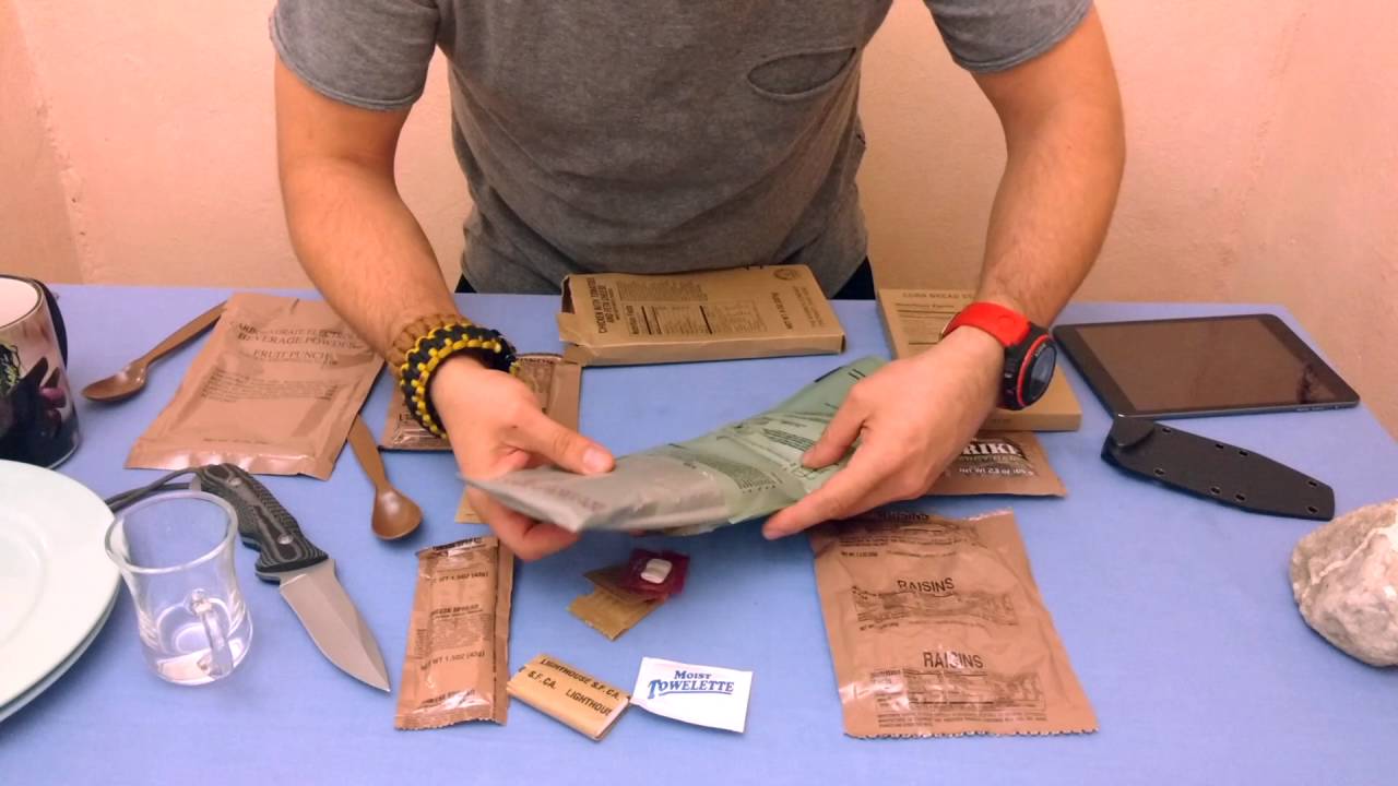 Review Meal Ready to Eat (MRE) US ARMY Menu 5 chicken, tomato, feta por ...