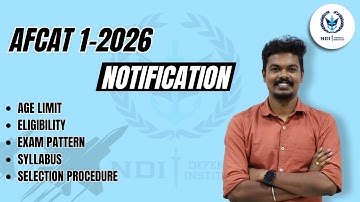 AFCAT 1 2026 Notification Out | Don’t Miss These Important Updates! | NDI Defence