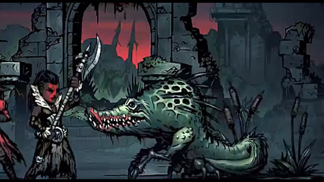 Darkest Dungeon The Crimson Court CROCODILIAN BOSS DLC Gameplay
