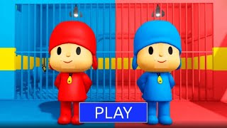 POCOYO Vs RED POCOYO In Prison Run!!! Barry's Prison Run Roblox Gameplay @Dralvok #roblox #obby