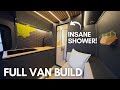 VAN BUILD IN 10 MINUTES | Luxury Shower In a Camper Van | Modern Van Design for Vanlife & Travel!