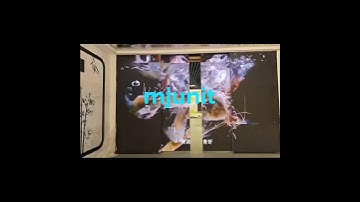 mjunit exhibition hall LED display screen electric track multi screen opening and closing screen