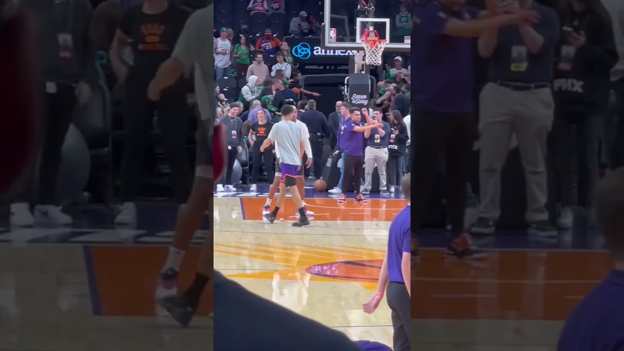 Devin Booker practicing pregame 12-7-2022