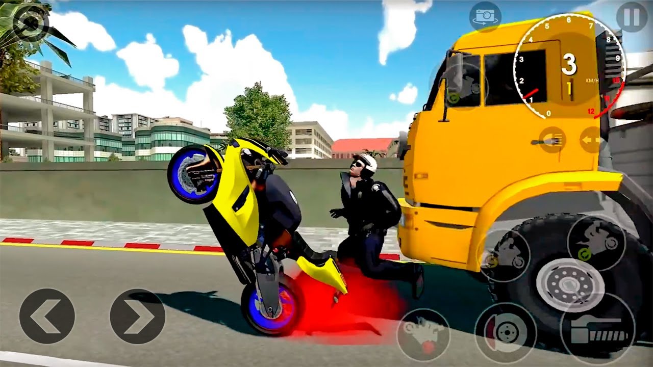 Truck Hits the Policeman! Xtreme Motorbikes - #2 Android Gameplay