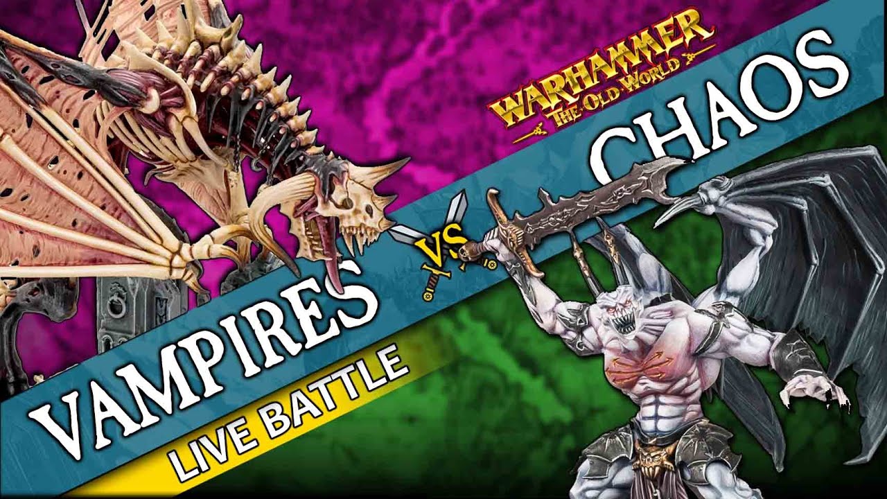 Vampire Counts vs Warriors of Chaos | Warhammer - The Old World (Live ...