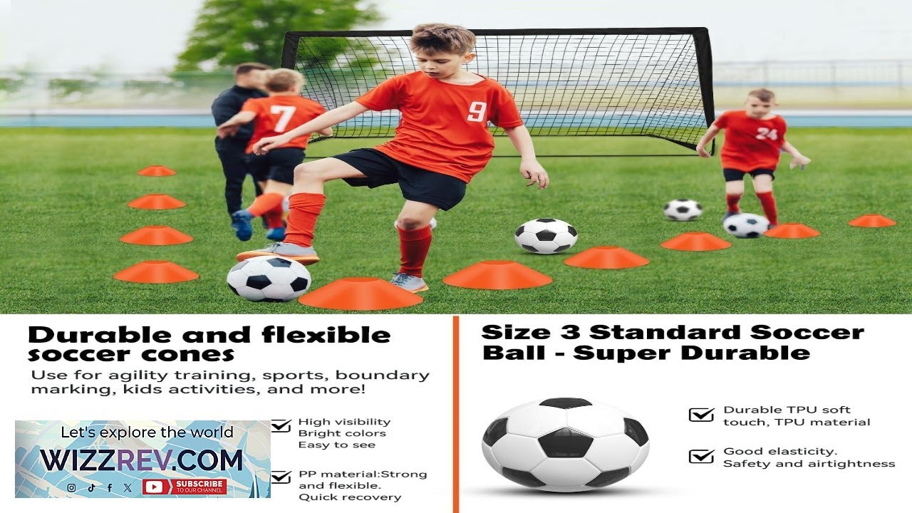 Portable Pop Up Soccer Goal 6x4ft Backyard Training Equipment with Soccer