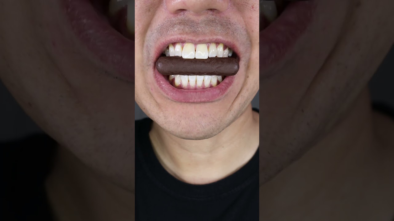 ASMR | チョコフィンガーを噛む！🍫| Will it crack my teeth? 